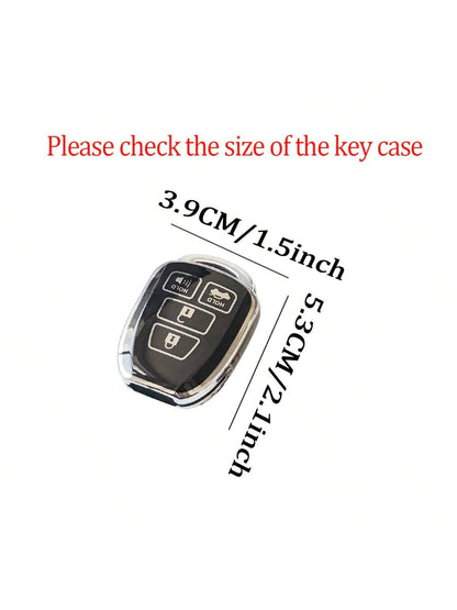 TPU Car Key Case Fit For Toyota Prius RAV4 Camry Corolla 2014 2015 2016 2017 Shell FOB Bag Key Chain Key Protector Accessories