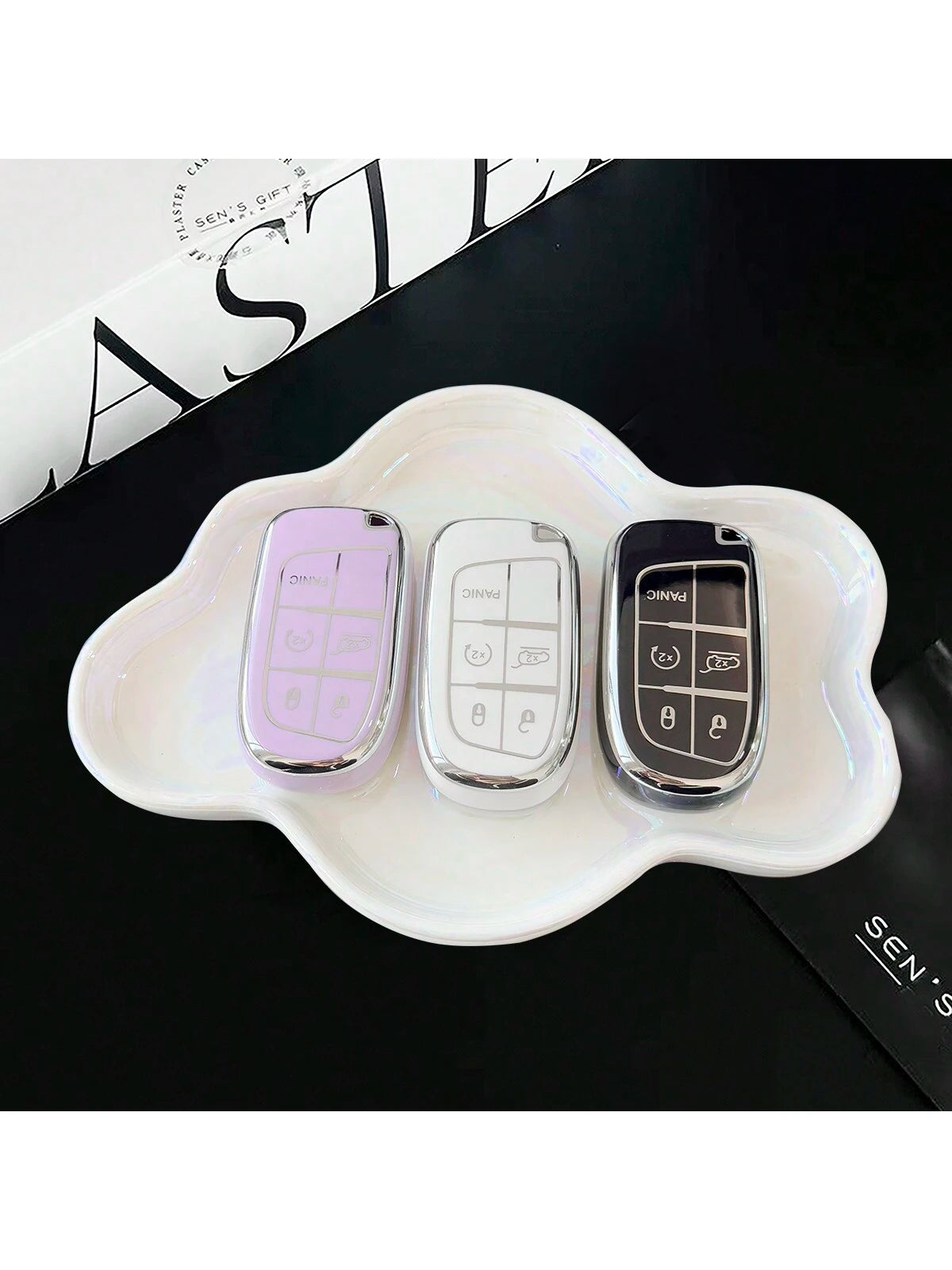 TPU Car Pink/Silver/Purple/White Gold/Blue/Black Silver Key Shell Cover Fob For Renegade, Fiat Compass, Grand Cherokee, Chrysler 300C, Dodge Ram, Charger, Challenger