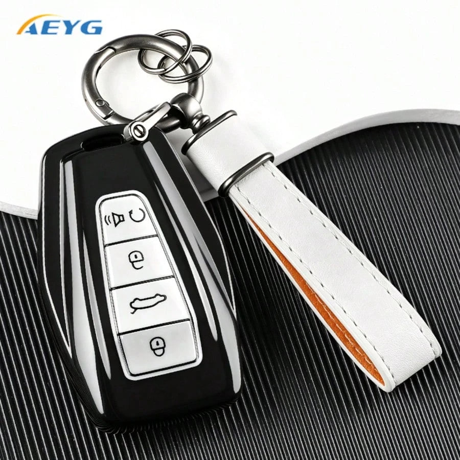 TPU Car Remote Key Cover Compatible With Geely Coolray Emgrand GT GS S Manjaro Atlas For Pro Okavango Tugella, Compatible With Proton S70 X50 X70 Key Cap Accessory