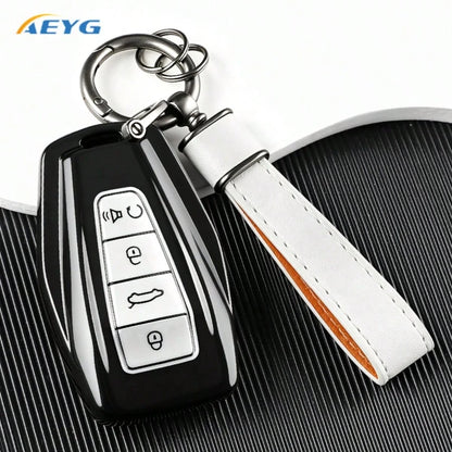 TPU Car Remote Key Cover Compatible With Geely Coolray Emgrand GT GS S Manjaro Atlas For Pro Okavango Tugella, Compatible With Proton S70 X50 X70 Key Cap Accessory