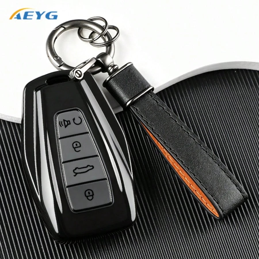 TPU Car Remote Key Cover Compatible With Geely Coolray Emgrand GT GS S Manjaro Atlas For Pro Okavango Tugella, Compatible With Proton S70 X50 X70 Key Cap Accessory
