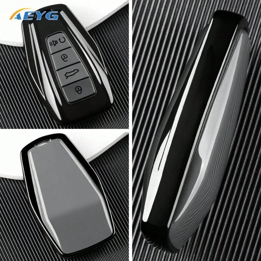 TPU Car Remote Key Cover Compatible With Geely Coolray Emgrand GT GS S Manjaro Atlas For Pro Okavango Tugella, Compatible With Proton S70 X50 X70 Key Cap Accessory