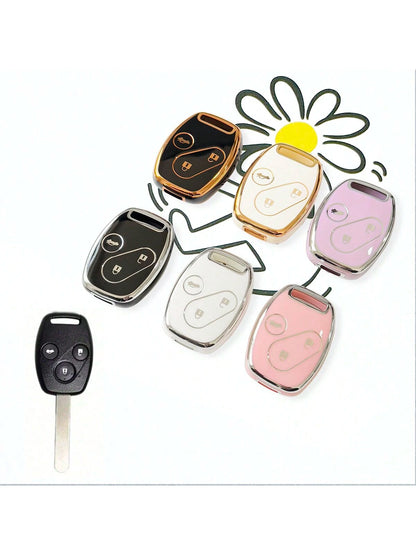 TPU Car Remote Key Cover Suitable For 8th Generation Accord, Civic, CR-V, Fit, And Odyssey, Soft TPU Protection, Ideal Gift