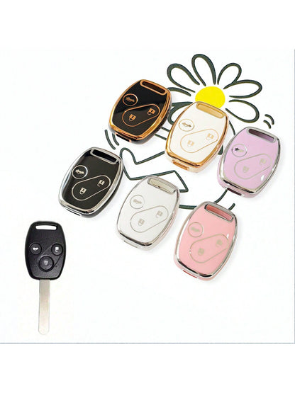TPU Car Remote Key Cover Suitable For 8th Generation Accord, Civic, CR-V, Fit, And Odyssey, Soft TPU Protection, Ideal Gift