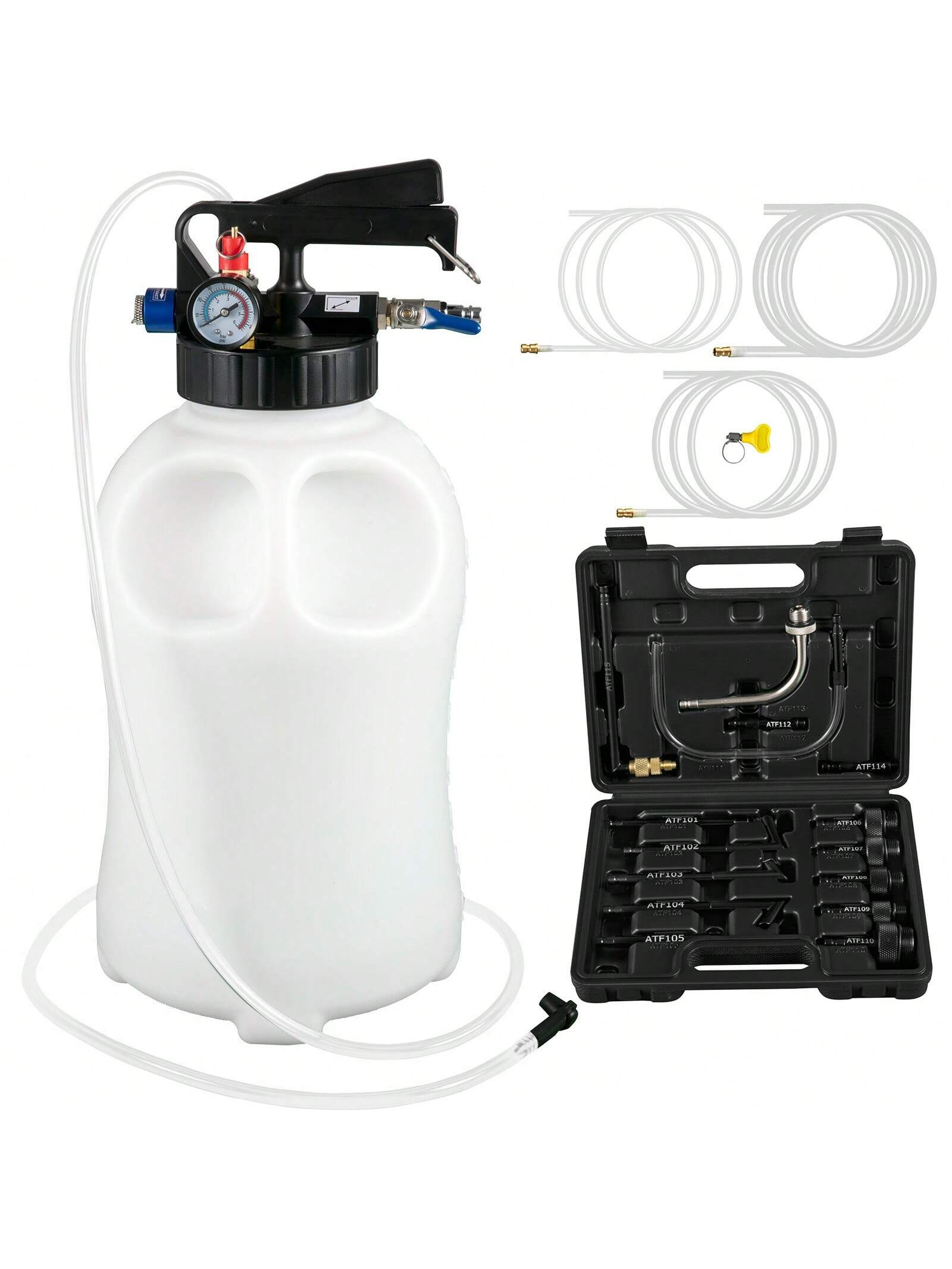 Transmission Fluid Pump ATF Refill System Dispenser, Oil And Liquid Extractor 10 Liter Large Capacity, Automatic Transmission Fluid Pump Tool Set With ATF Filler Adapters