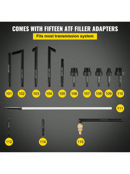 Transmission Fluid Pump ATF Refill System Dispenser, Oil And Liquid Extractor 10 Liter Large Capacity, Automatic Transmission Fluid Pump Tool Set With ATF Filler Adapters