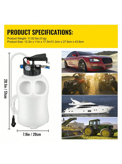 Transmission Fluid Pump ATF Refill System Dispenser, Oil And Liquid Extractor 10 Liter Large Capacity, Automatic Transmission Fluid Pump Tool Set With ATF Filler Adapters
