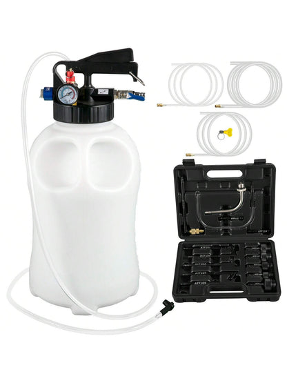 Transmission Fluid Pump ATF Refill System Dispenser, Oil And Liquid Extractor 10 Liter Large Capacity, Automatic Transmission Fluid Pump Tool Set With ATF Filler Adapters