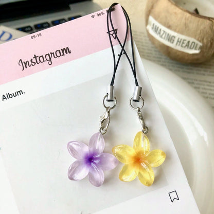 Transparent Daisy Flower Resin Pendant Phone Lanyard, Backpack Decor, Cute Phone Charm, Girly Soft Decoration, Gift For Friend/Girlfriend, Suitable For Phone, Camera, Keychain, Schoolbag