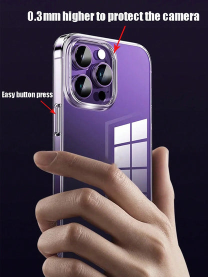 Transparent Phone Case, Compatible With IPhone 11 12 13 14 15 Pro Max, Soft TPU Silicone Material, Compatible With X XS Max XR, Transparent Back Cover, Waterproof, Shockproof, Anti-Drop, Anti-Scratch