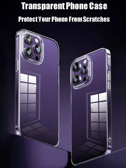 Transparent Phone Case, Compatible With IPhone 11 12 13 14 15 Pro Max, Soft TPU Silicone Material, Compatible With X XS Max XR, Transparent Back Cover, Waterproof, Shockproof, Anti-Drop, Anti-Scratch