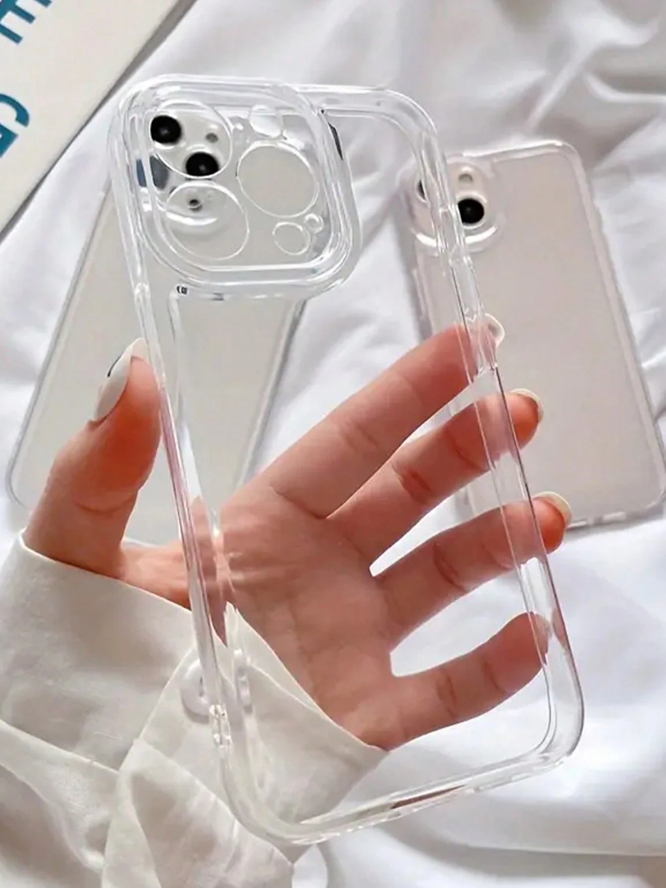 Transparent Phone Case, Compatible With IPhone 11 12 13 14 15 Pro Max, Soft TPU Silicone Material, Compatible With X XS Max XR, Transparent Back Cover, Waterproof, Shockproof, Anti-Drop, Anti-Scratch
