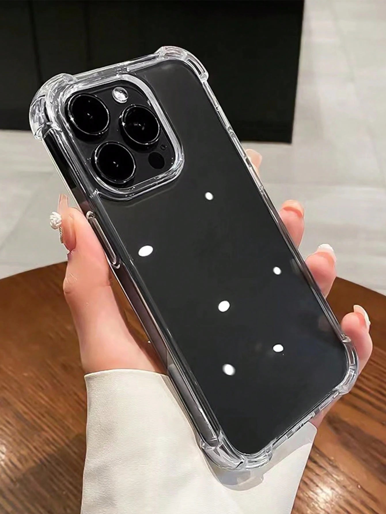 Transparent Tpu Airbag Phone Case (2.8mm Thick) Compatible With Iphone 11/12/13/14 Pro Max, Xs, Xr, 7 Plus, 8 Plus, Se 2; With Large Hole Design To Prevent Dropping Waterproof Shockproof Anti-Fall Scr