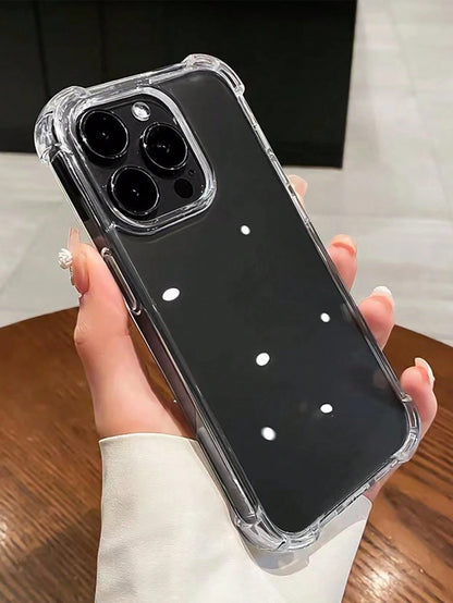 Transparent Tpu Airbag Phone Case (2.8mm Thick) Compatible With Iphone 11/12/13/14 Pro Max, Xs, Xr, 7 Plus, 8 Plus, Se 2; With Large Hole Design To Prevent Dropping Waterproof Shockproof Anti-Fall Scr