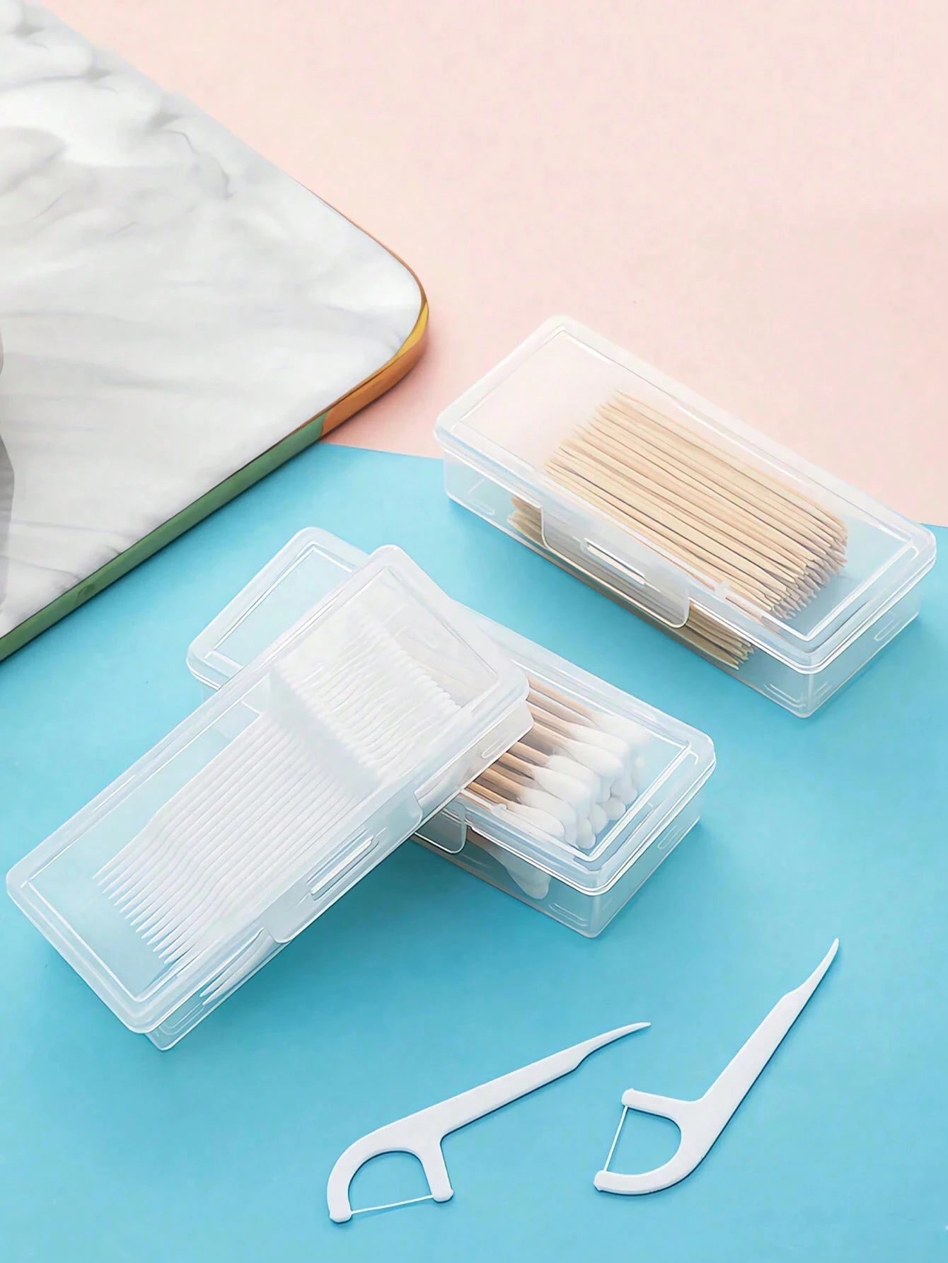 Transparent Travel Organizer With Lid, A Convenient Mini Organizer For Carrying Items Like Toothpicks And Dental Floss. A Must-Have For Travel, Room Decor, Bags, Cosmetic Bags, And Dressing Tables. Tr
