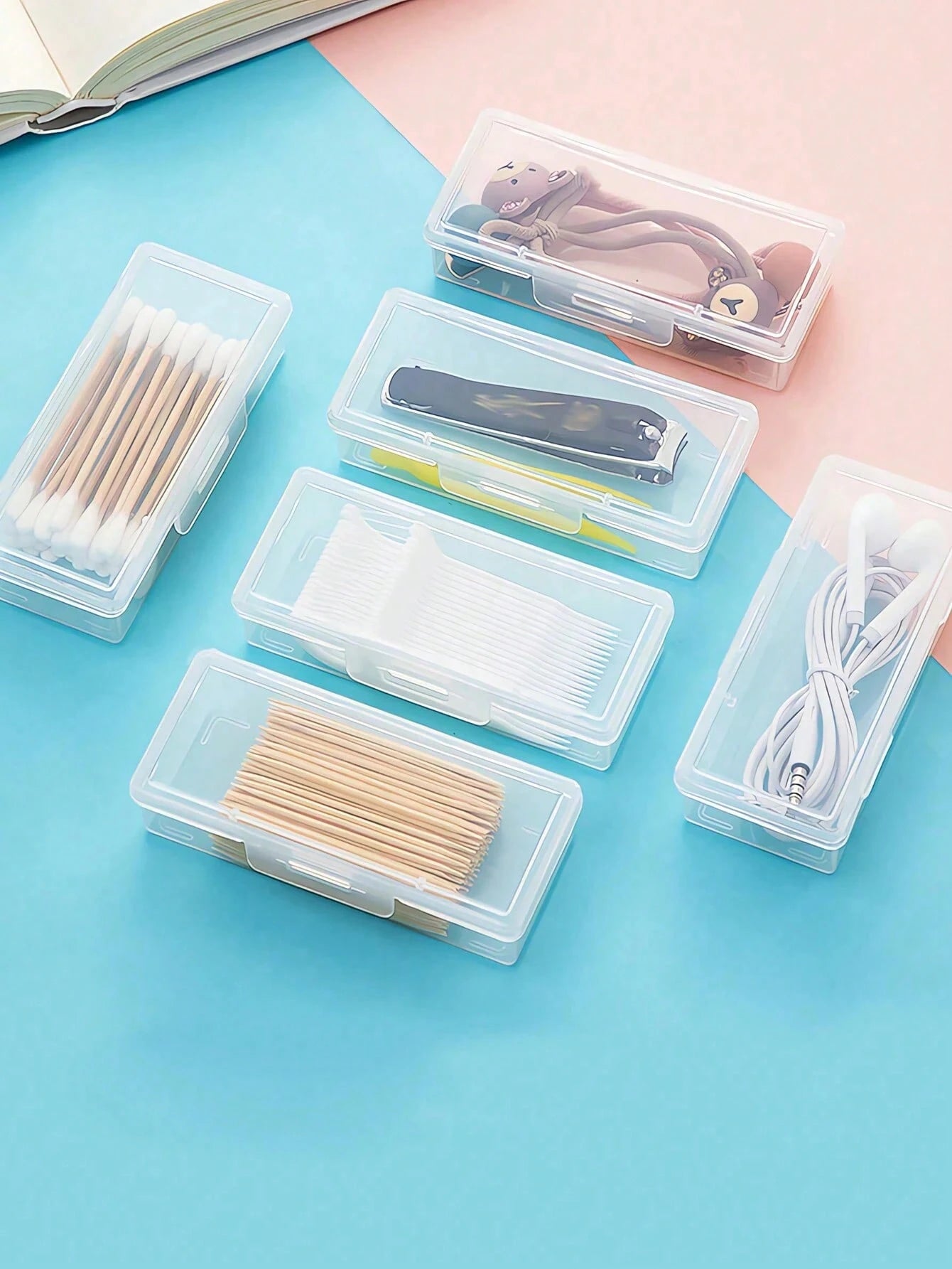 Transparent Travel Organizer With Lid, A Convenient Mini Organizer For Carrying Items Like Toothpicks And Dental Floss. A Must-Have For Travel, Room Decor, Bags, Cosmetic Bags, And Dressing Tables. Tr