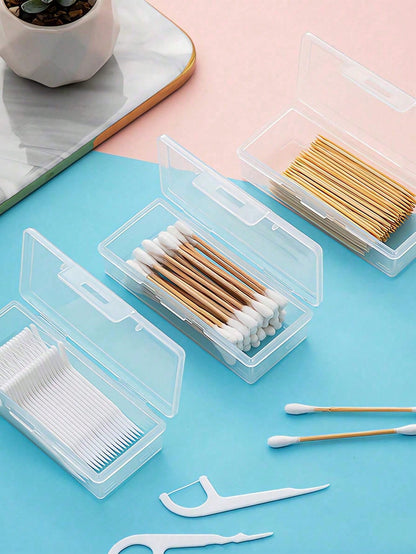 Transparent Travel Organizer With Lid, A Convenient Mini Organizer For Carrying Items Like Toothpicks And Dental Floss. A Must-Have For Travel, Room Decor, Bags, Cosmetic Bags, And Dressing Tables. Tr
