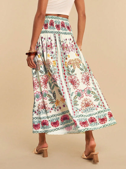 Travachic Women's Printed Woven Skirt, Suitable For Spring/Summer Vacation