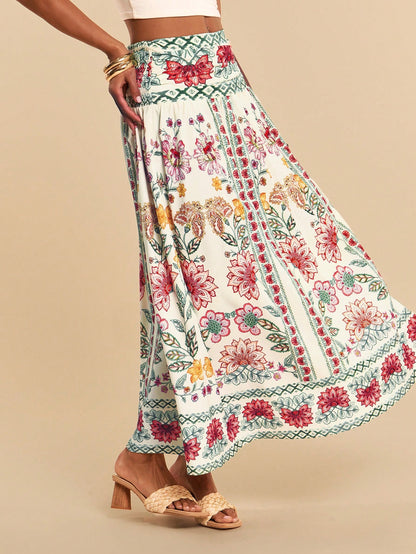 Travachic Women's Printed Woven Skirt, Suitable For Spring/Summer Vacation