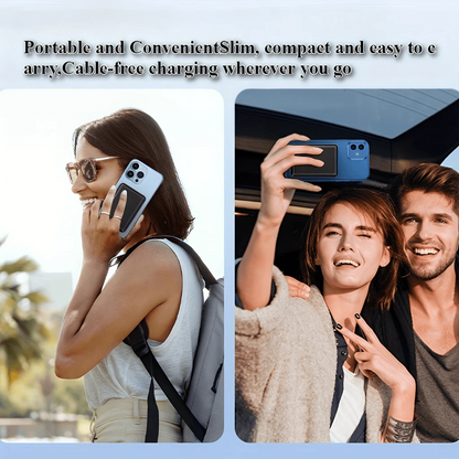 Travel Essentials 5000mAh Magnetic Wireless Power Bank 22.5W Wired Fast Charging 15W Wireless Charging Slim Compact Lightweight Portable Charger Strong Magnetic Suction Precise Alignment Cable Free Ph