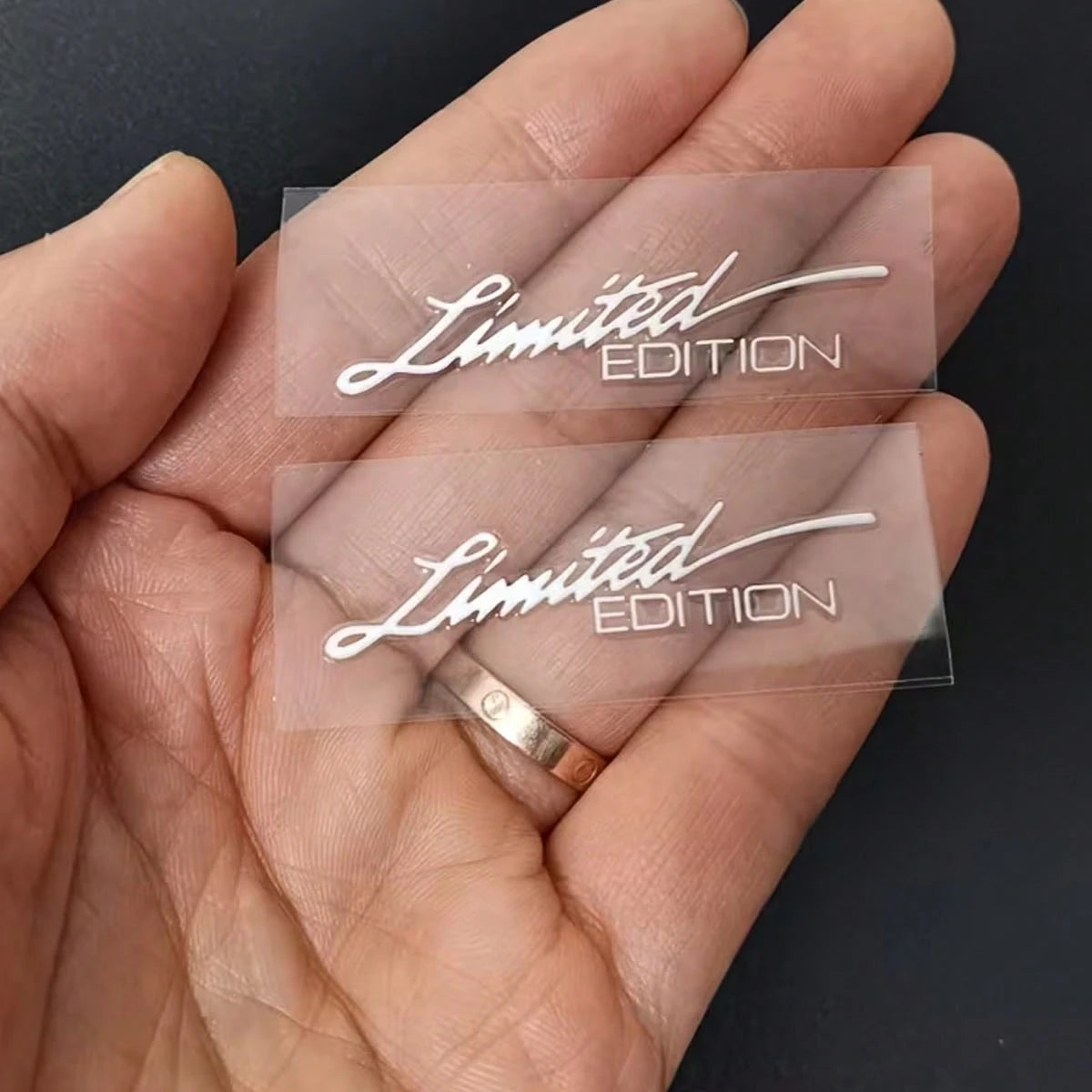 Two Pieces Limited Edition Car Stickers, High-Quality Waterproof Vinyl Decals, Luxurious Handwritten Font Car Decoration, Suitable For Sedans, Trucks, SUVs