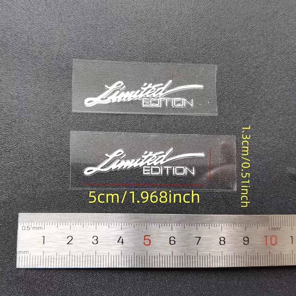 Two Pieces Limited Edition Car Stickers, High-Quality Waterproof Vinyl Decals, Luxurious Handwritten Font Car Decoration, Suitable For Sedans, Trucks, SUVs