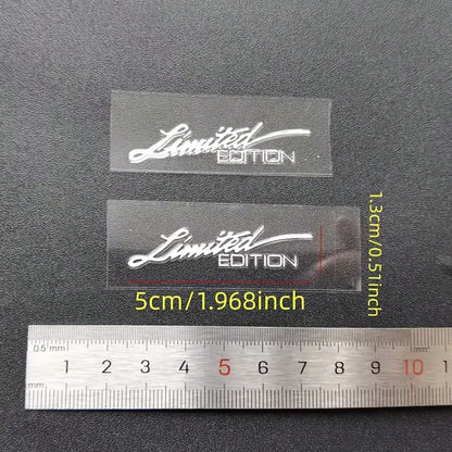 Two Pieces Limited Edition Car Stickers, High-Quality Waterproof Vinyl Decals, Luxurious Handwritten Font Car Decoration, Suitable For Sedans, Trucks, SUVs