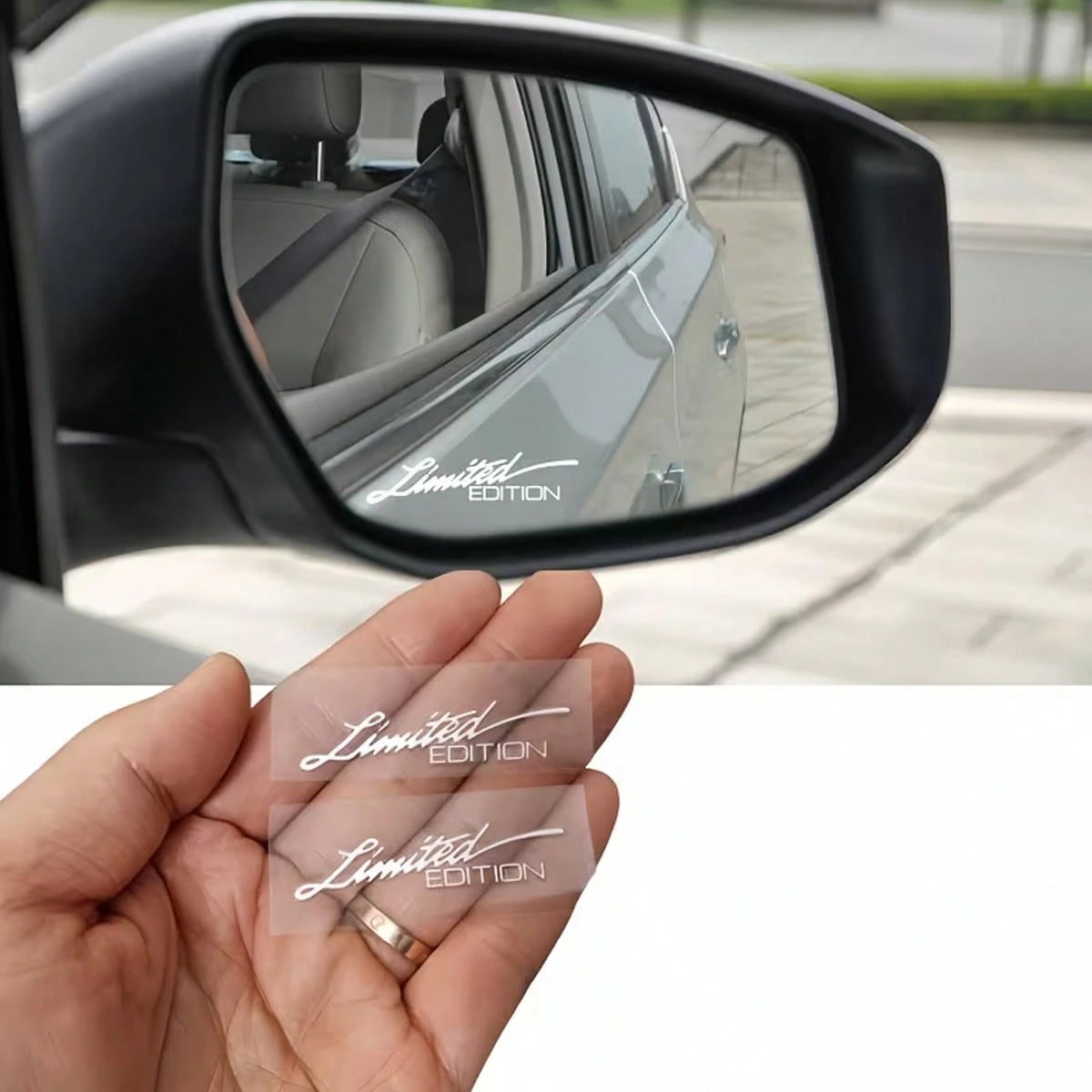 Two Pieces Limited Edition Car Stickers, High-Quality Waterproof Vinyl Decals, Luxurious Handwritten Font Car Decoration, Suitable For Sedans, Trucks, SUVs