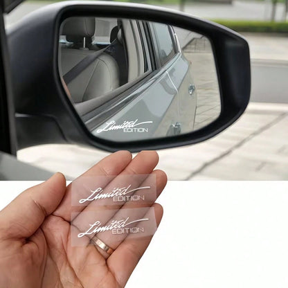 Two Pieces Limited Edition Car Stickers, High-Quality Waterproof Vinyl Decals, Luxurious Handwritten Font Car Decoration, Suitable For Sedans, Trucks, SUVs