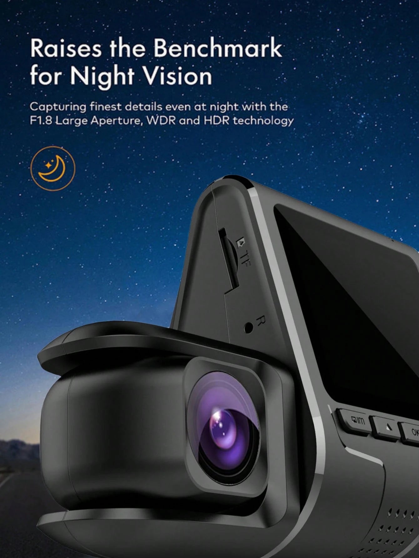 Two/Triple Camera Dash Cam- Infrared Night Vision, 1080P Front And 720P Rear,170° Wide Angle & Built-In Audio- Optional 32GB Card, Loop Recording, G-Sensor- Perfect Vehicle Safety Camera 24 Hours P