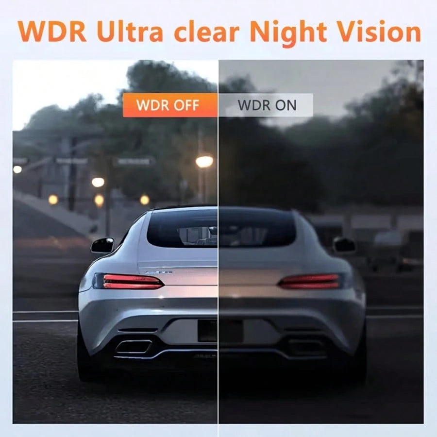 Two/Triple Camera Dash Cam- Infrared Night Vision, 1080P Front And 720P Rear,170° Wide Angle & Built-In Audio- Optional 32GB Card, Loop Recording, G-Sensor- Perfect Vehicle Safety Camera 24 Hours P