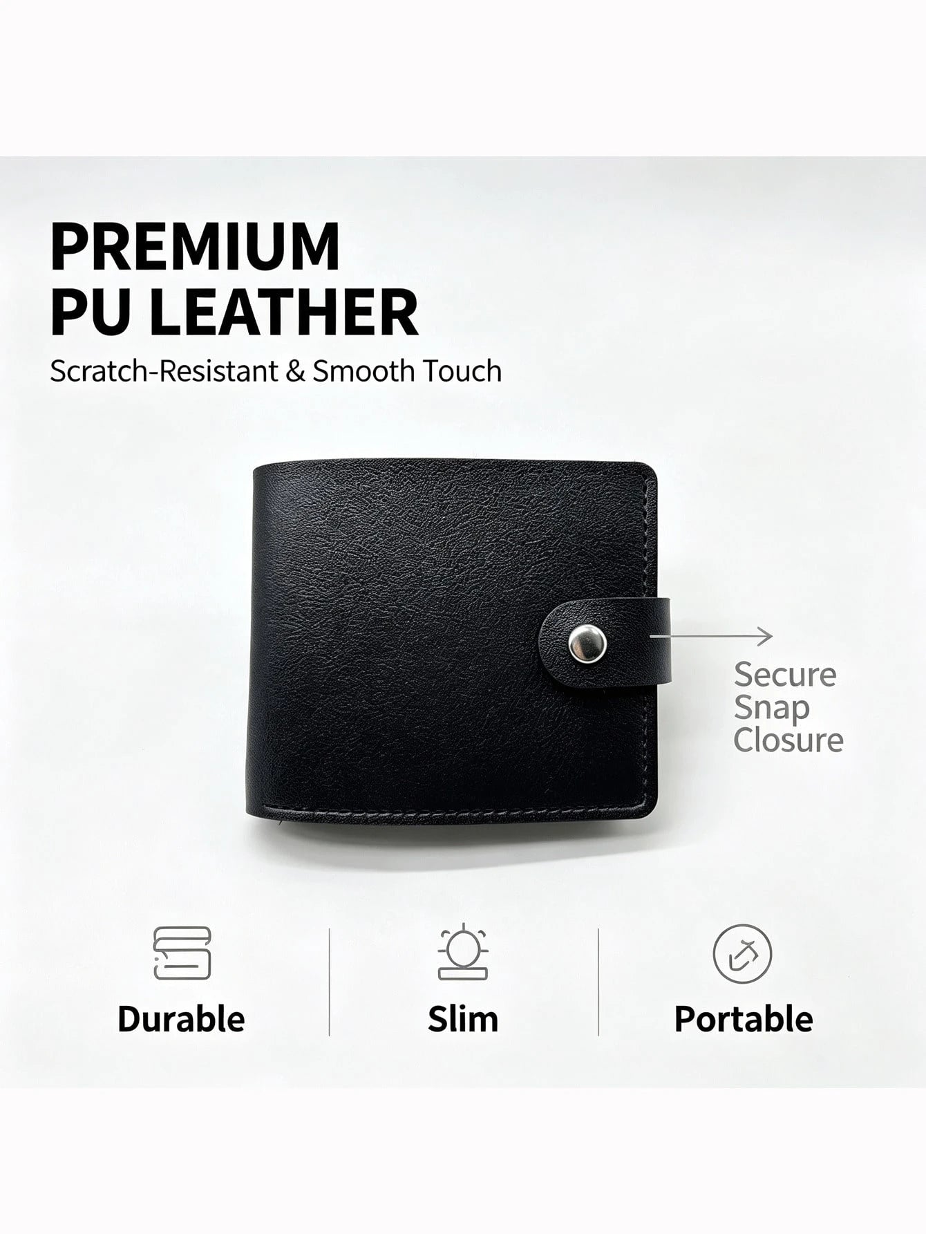 Unisex Thin Snap Fold Small Wallet Multi Slots Mini Coin Cash Purse