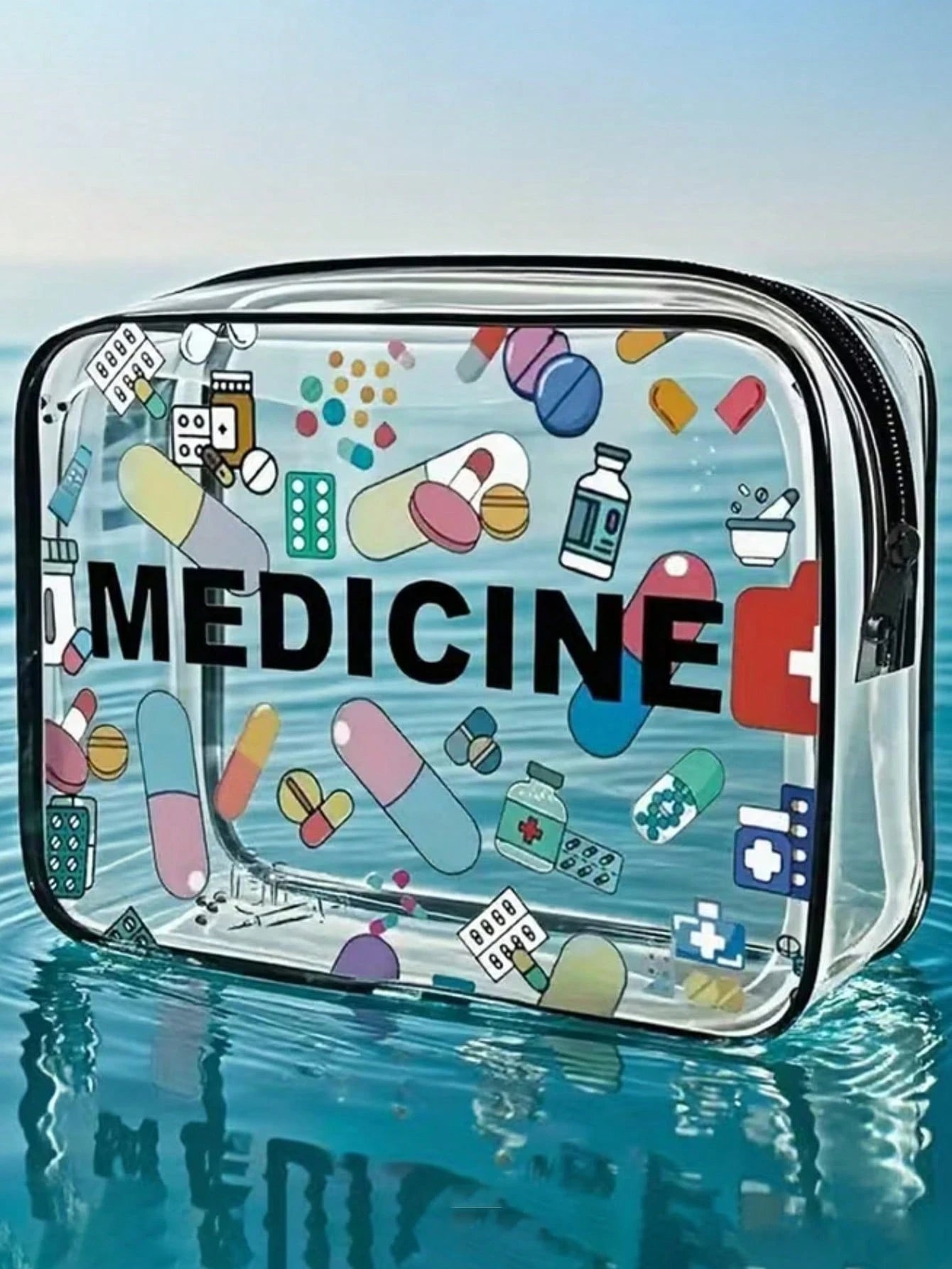 Unisex Transparent Travel Toiletry Bag- Lightweight PVC Material, With Zipper, Can Store Cosmetics And Medicines, Suitable For Carry-On Luggage, Can Be Used For Airport, Gym Or Daily Use, Transparent