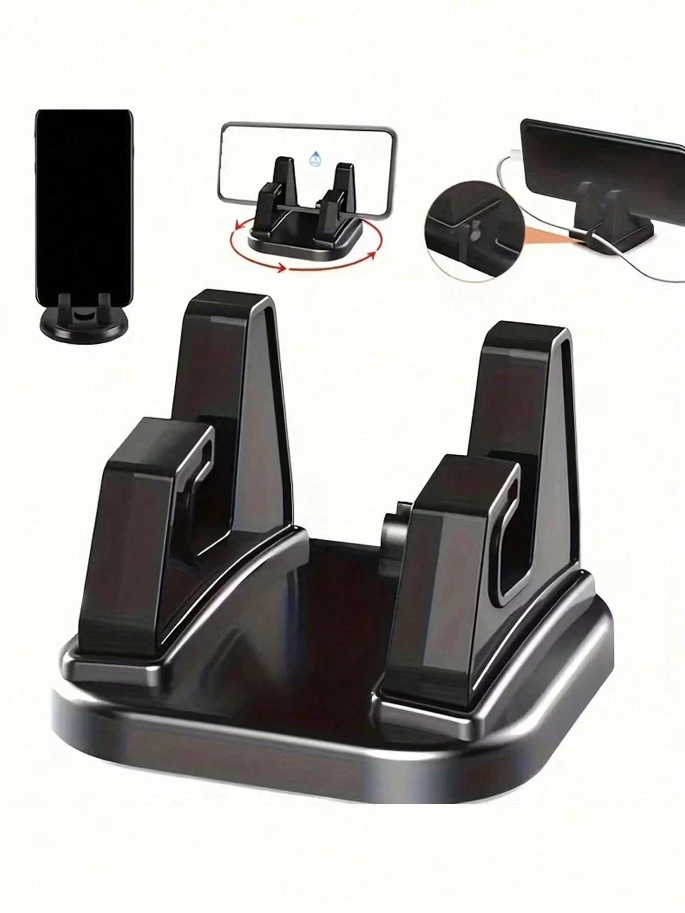 Universal Anti-Slip Silicone Car Dashboard Phone Holder, Non-Slip Phone Stand Compatible With IPhone And Smartphones, Suitable For Car And Home Use, Secure Grip, Flexible Silicone Construction, Easy M
