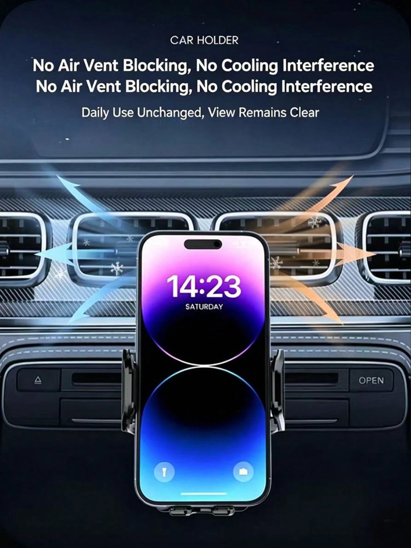 Universal Car CD Slot Phone Holder- Multi-Function Phone Navigation Mount With Auto-Locking Installation, 360° Rotation, No Drilling Required, Anti-Slip Design, Easy Installation, Strong Stability, H