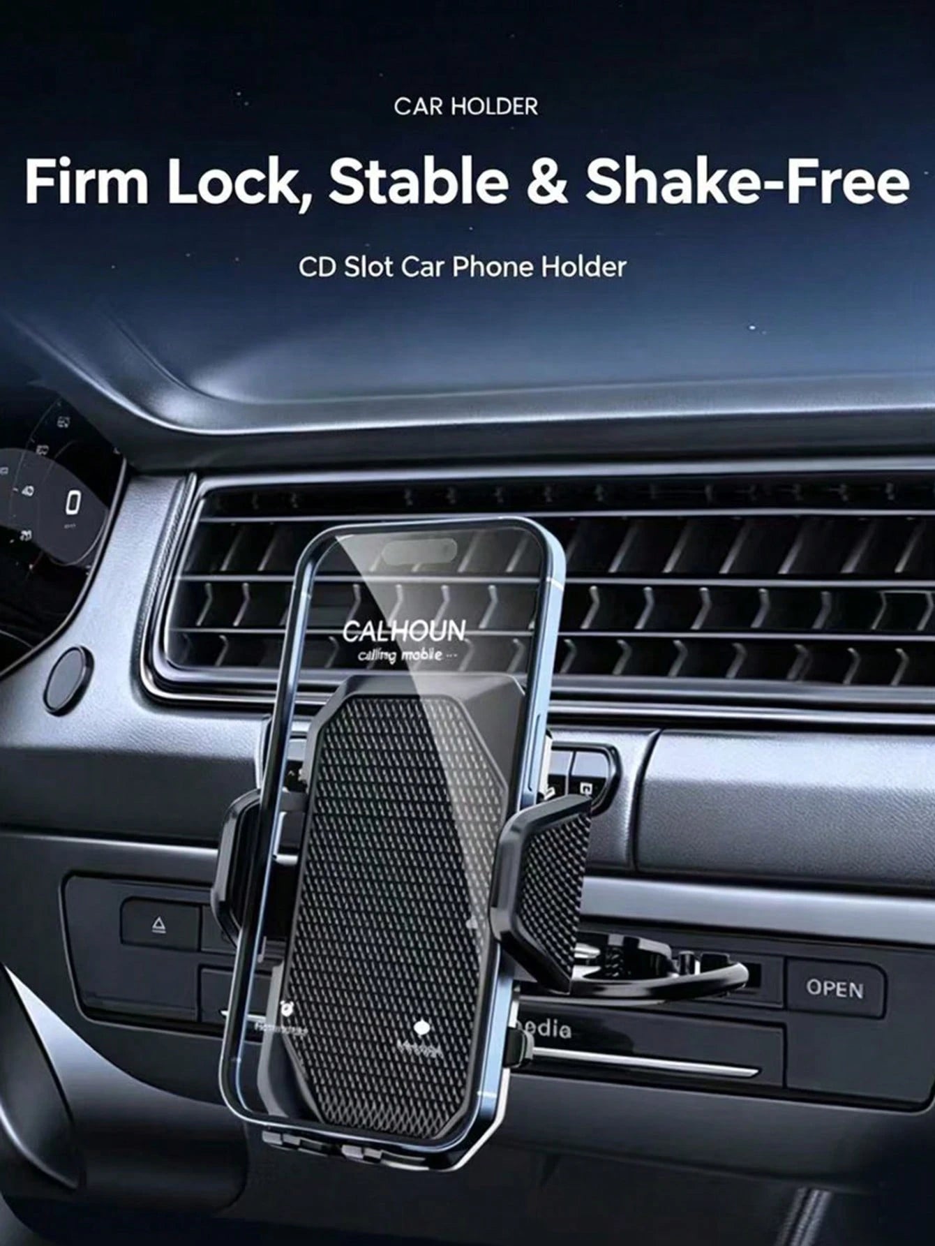 Universal Car CD Slot Phone Holder- Multi-Function Phone Navigation Mount With Auto-Locking Installation, 360° Rotation, No Drilling Required, Anti-Slip Design, Easy Installation, Strong Stability, H