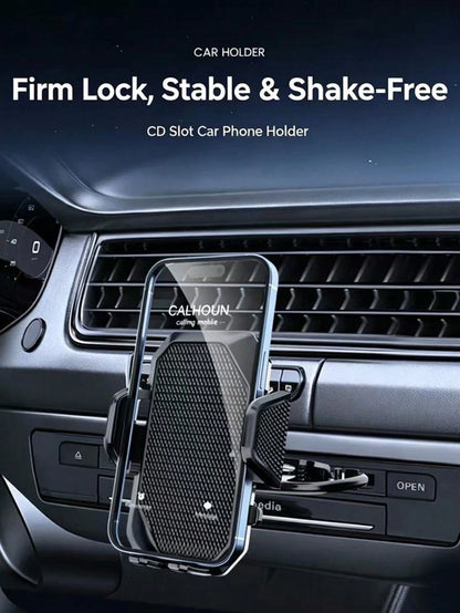 Universal Car CD Slot Phone Holder- Multi-Function Phone Navigation Mount With Auto-Locking Installation, 360° Rotation, No Drilling Required, Anti-Slip Design, Easy Installation, Strong Stability, H
