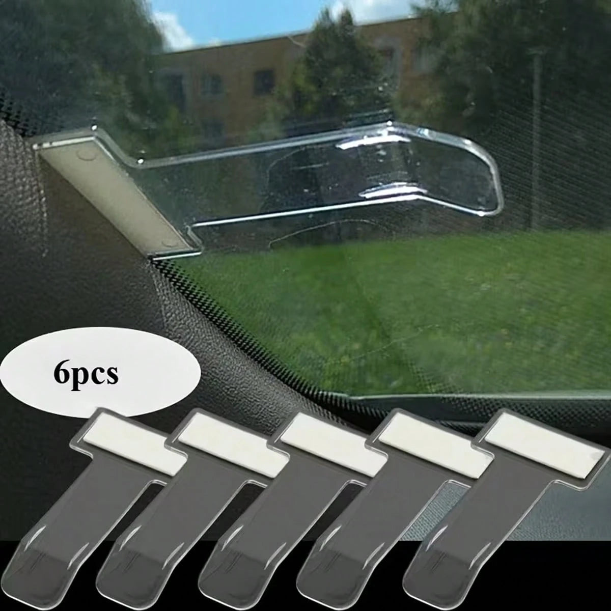 Universal Car Parking Ticket Holder- Car Quick Release Card Bill Holder Installation Storage Organizer- Car Window Sticker Clip- Made Of Plastic