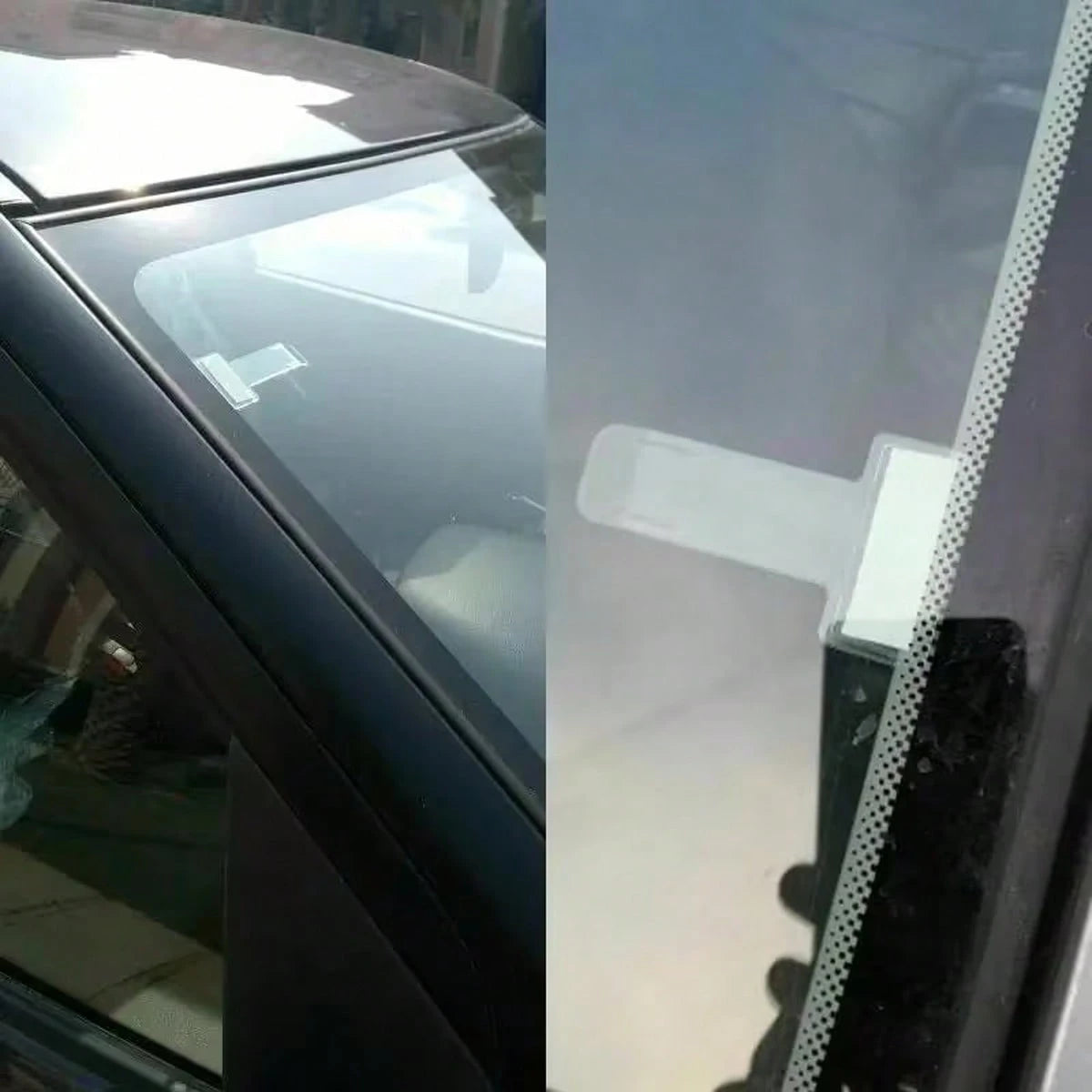 Universal Car Parking Ticket Holder- Car Quick Release Card Bill Holder Installation Storage Organizer- Car Window Sticker Clip- Made Of Plastic