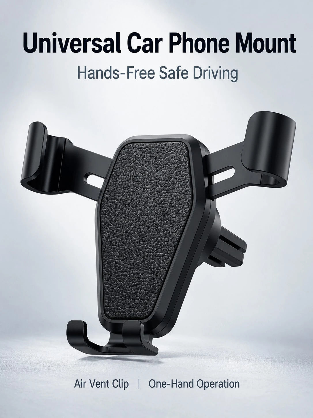 Universal Car Phone Holder Air Vent Mount, Hands-Free Car Phone Holder, Stable Anti-Shake Auto-Clamping Phone Holder, Suitable For 4.7–7.2 Inch Phones, One-Hand Quick Installation Navigation Holder, S
