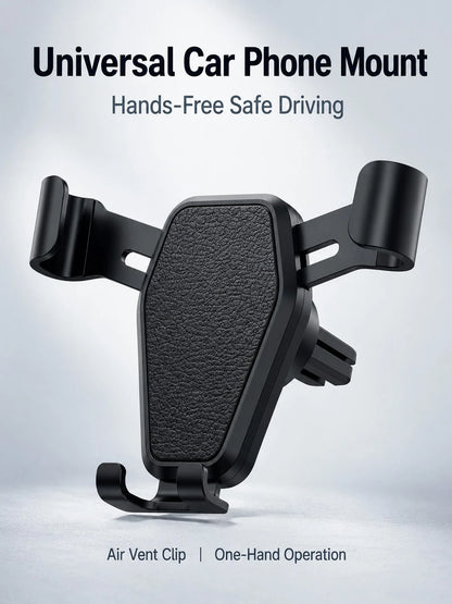 Universal Car Phone Holder Air Vent Mount, Hands-Free Car Phone Holder, Stable Anti-Shake Auto-Clamping Phone Holder, Suitable For 4.7–7.2 Inch Phones, One-Hand Quick Installation Navigation Holder, S