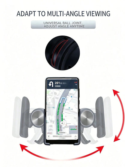 Universal Car Phone Holder- Gravity Auto-Clamping Design, One-Hand Operation, Wide Non-Slip Silicone Arm, 360° Rotation, Fits 4.7 To 7 Inch Devices, Air Vent Car Phone Mount, Car Accessories, Car Pho