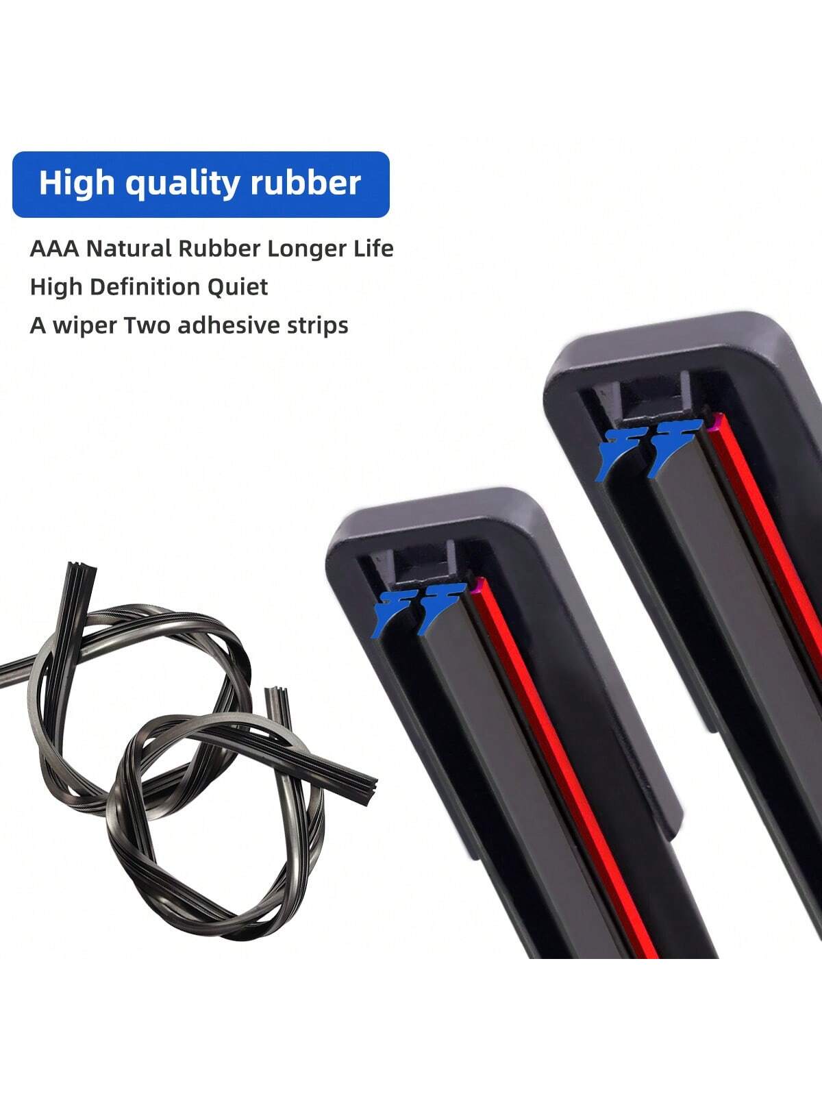 Universal Double Rubber Strip Wiper Blade J U-Shaped Hook 14 "16" 17 "18" 19 "20" 21 "22" 24 "26" Windshield Rubber Automotive Parts