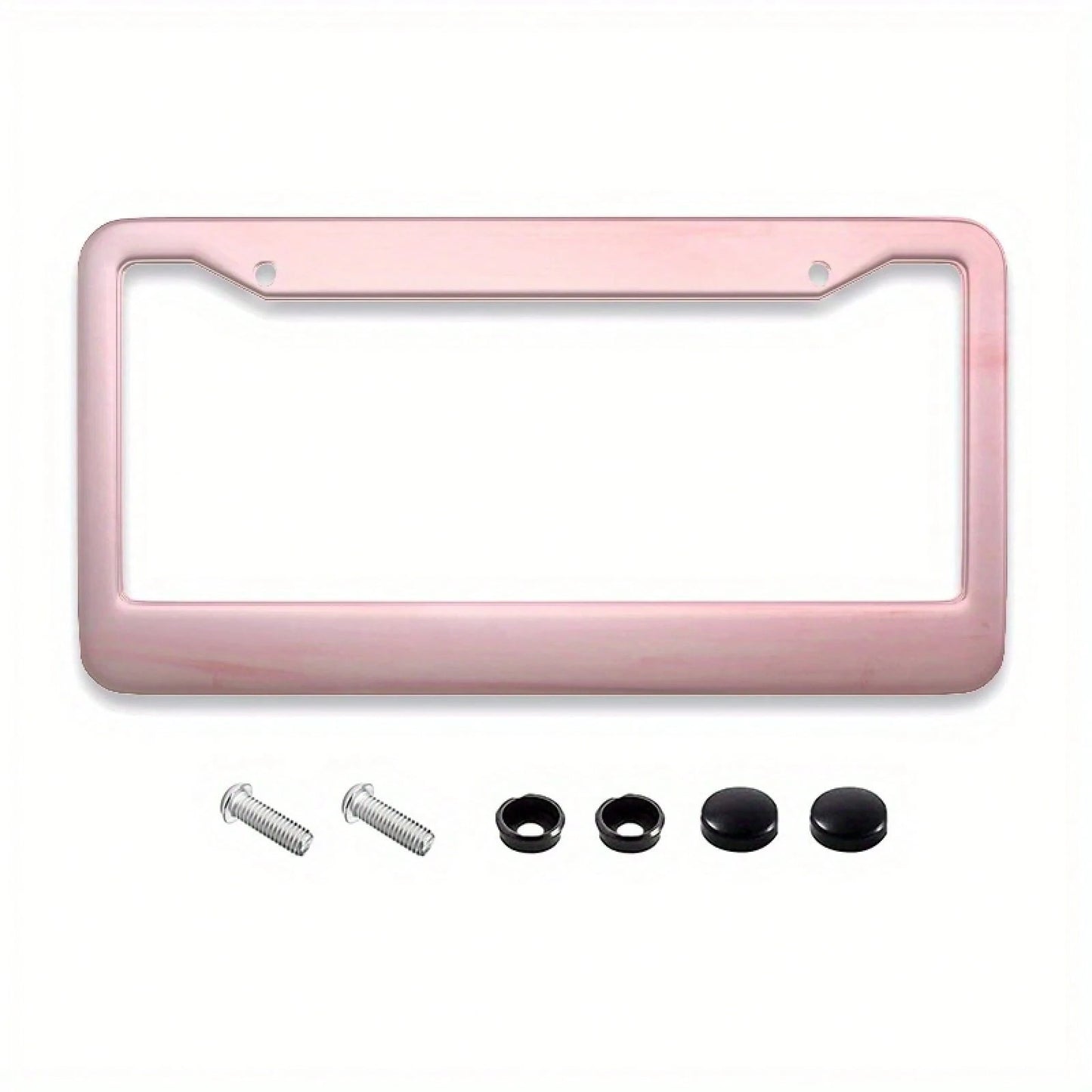 Universal Metal Car License Plate Frame 12x6 Inch Pink Metal Car Accessory Durable Weatherproof With Vibrant Color Design Rust Resistant Finish Easy Installation For All Vehicles