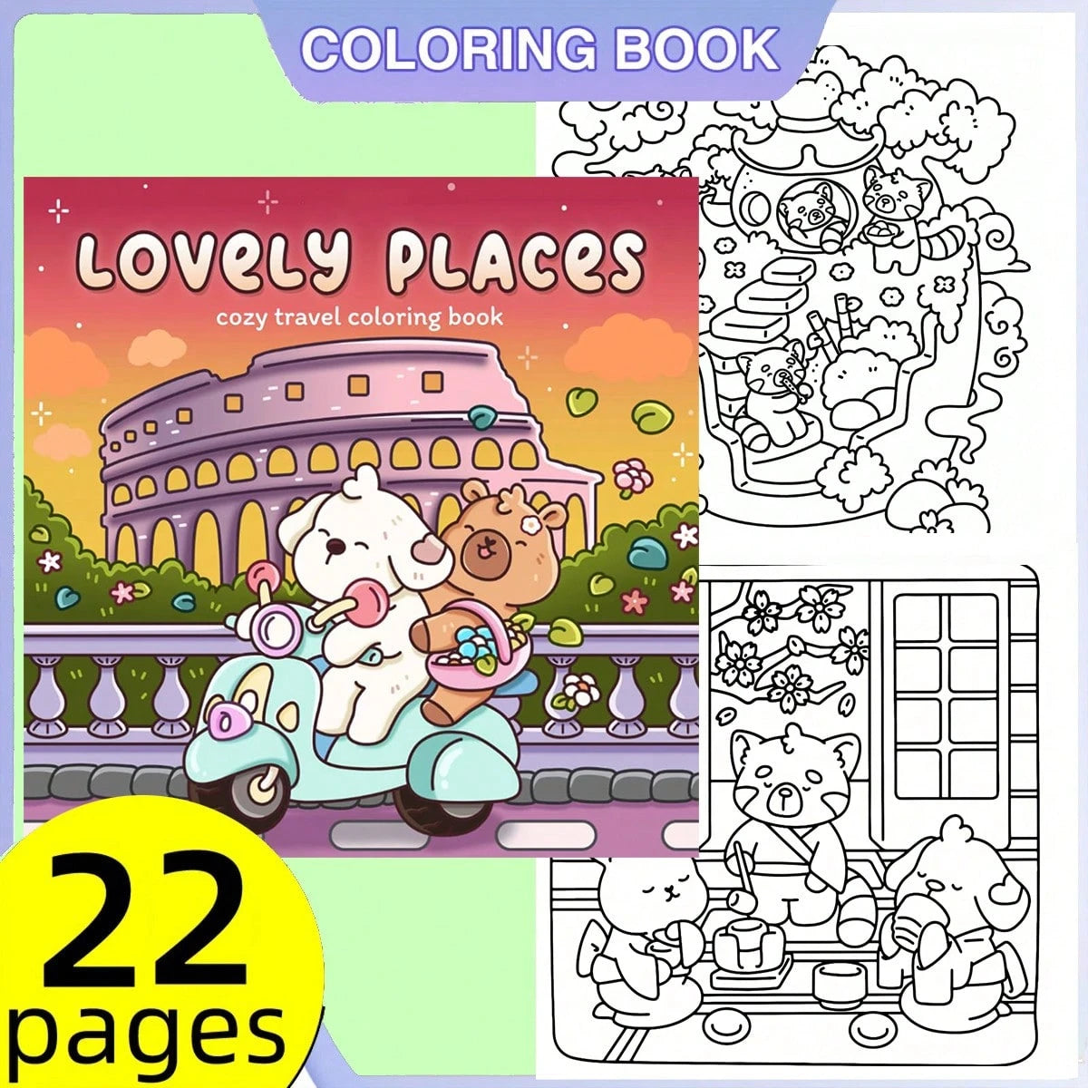 (Upgraded Deluxe Version, Thick Paper, 20.5*20.5cm) "Inspirational Profanity Quotes Bold Easy Coloring Book: 22 Easy Pages", Suitable For Couples And Families, Perfect For Parties, Valentine's Day, Bi