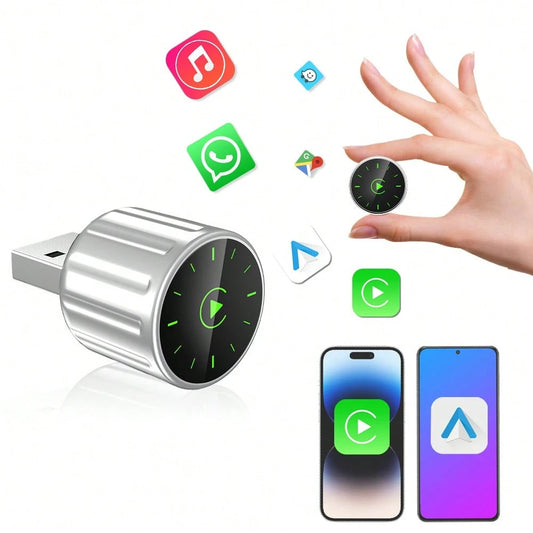 Upgraded Wireless CarPlay Adapter Mini USB Plug-And-Play Auto-Connect Converts Wired To Wireless Compatible With IOS 10+/Android 11 For Vehicles 2016 And Later