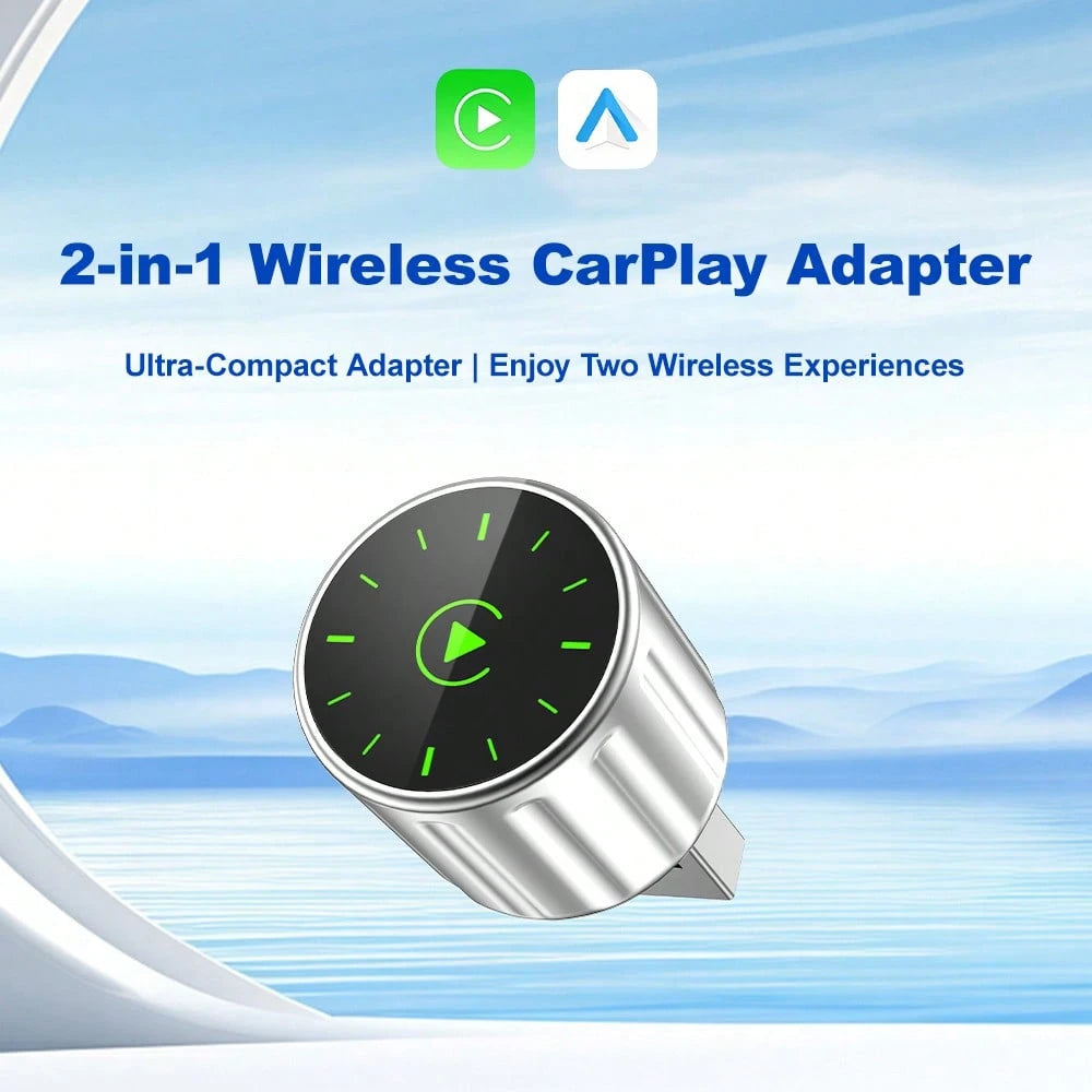 Upgraded Wireless CarPlay Adapter Mini USB Plug-And-Play Auto-Connect Converts Wired To Wireless Compatible With IOS 10+/Android 11 For Vehicles 2016 And Later