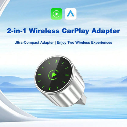 Upgraded Wireless CarPlay Adapter Mini USB Plug-And-Play Auto-Connect Converts Wired To Wireless Compatible With IOS 10+/Android 11 For Vehicles 2016 And Later