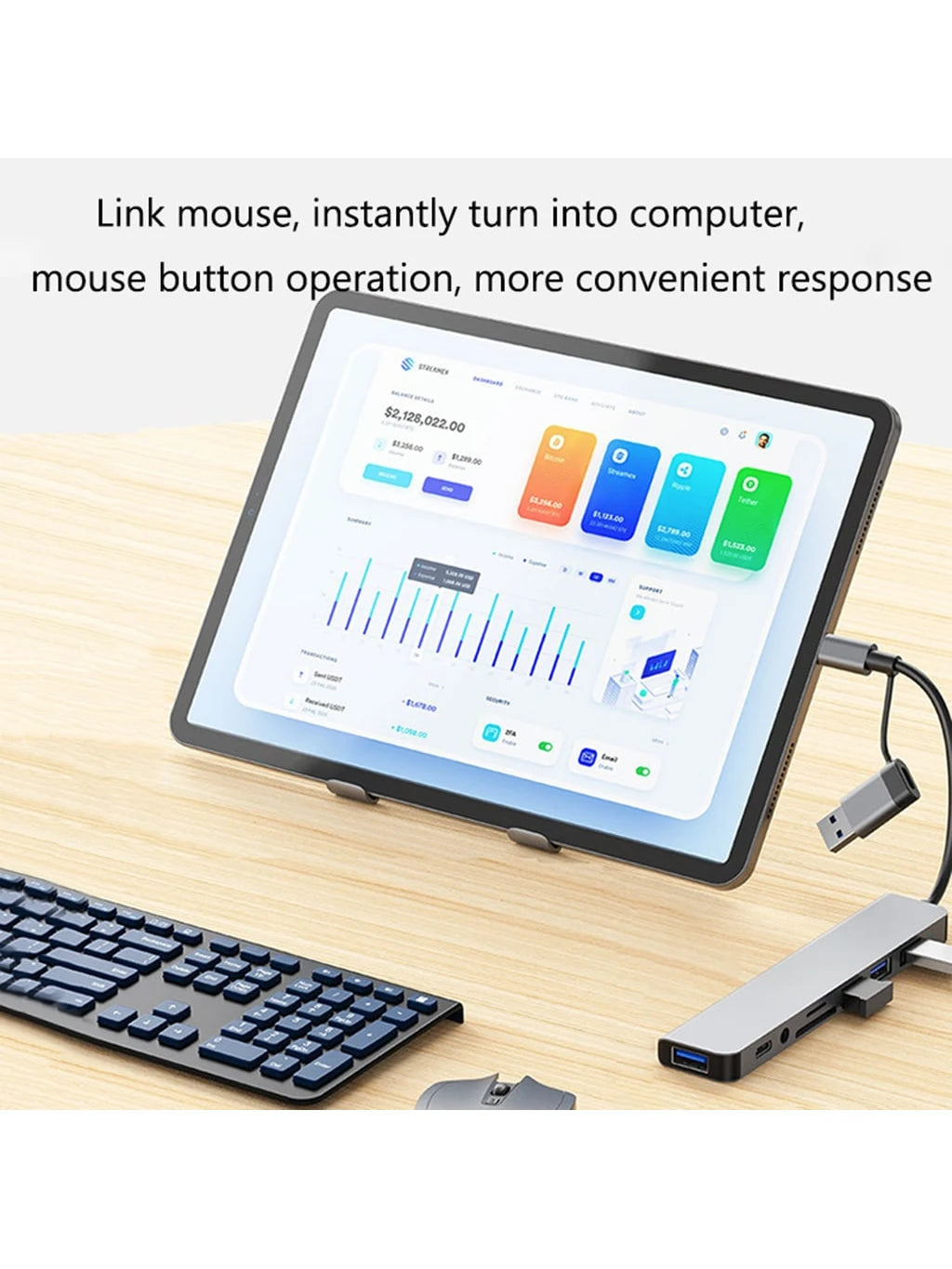 USB C Hub USB Hub 3.0, VIENON Aluminum 8 In 1 USB Splitter With 1 X USB 3.0, 3 X USB 2.0 And 1 X USB C, SD/TF Card Reader, 3.5mm Audio Aux Ports Compatible With MBook Pro Air And More PC/Laptop/Tablet