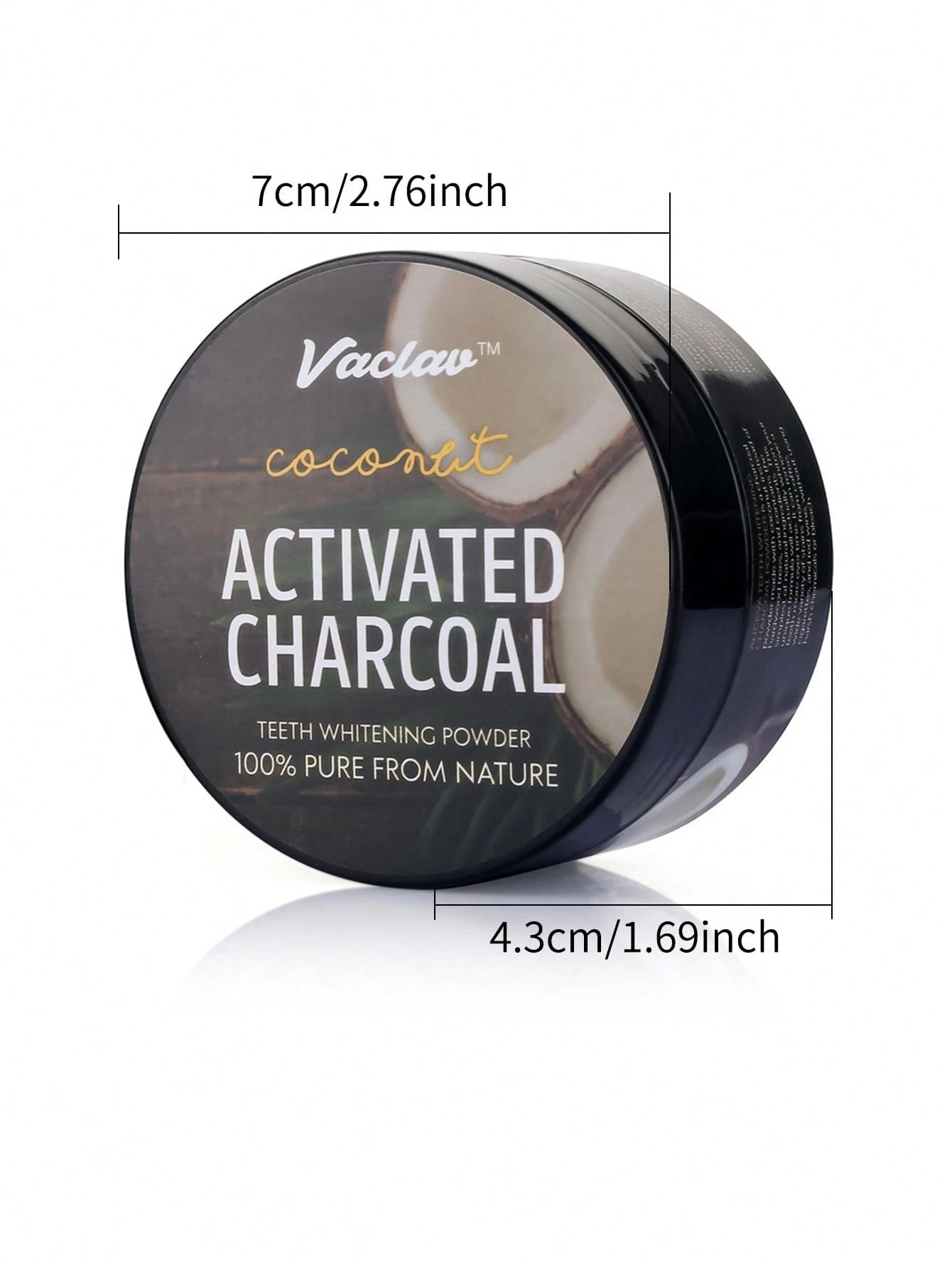 Vaclav 30g Activated Charcoal Teeth Powder, Effective Teeth Whitening, Original Flavor Cleaning, Powerful Whitening, Caring For Dental Health.